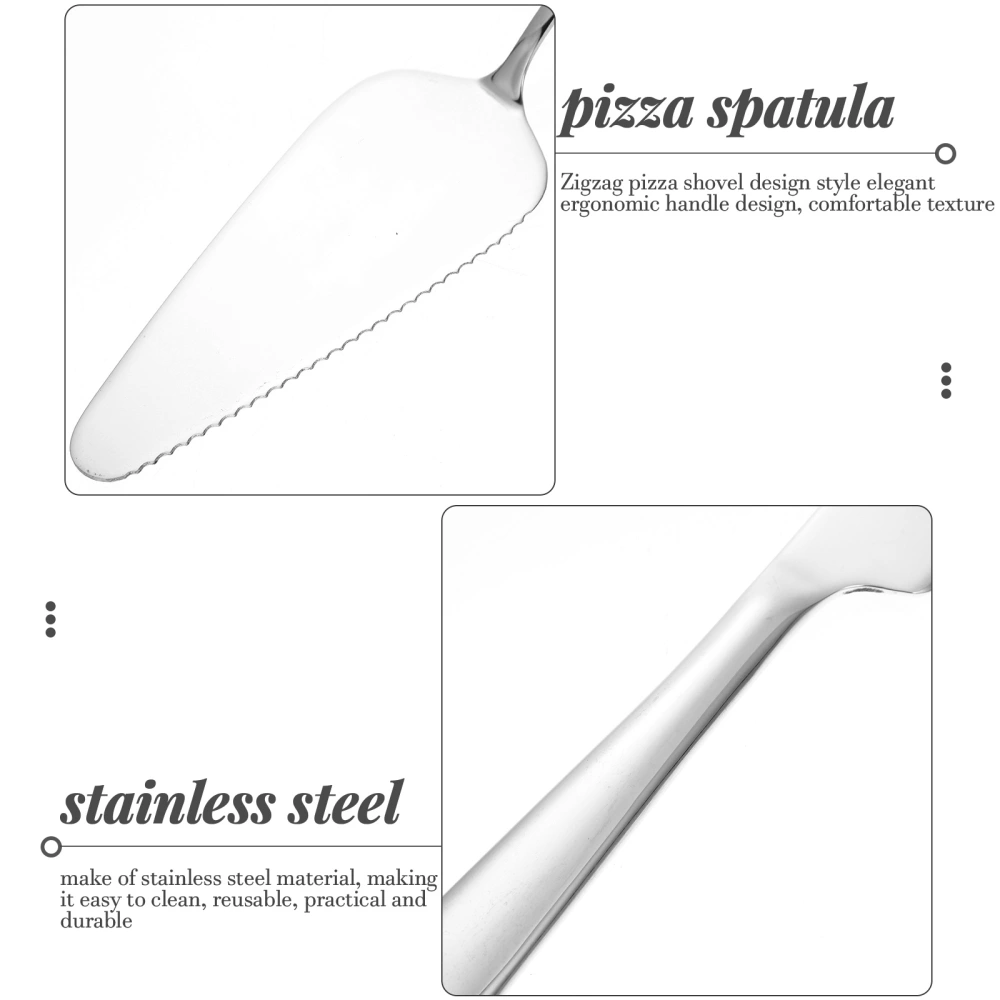 1 Set of Cake Cutter and Server Stainless Steel Pizza Tool Pizza Spatula Home Bread Cutter