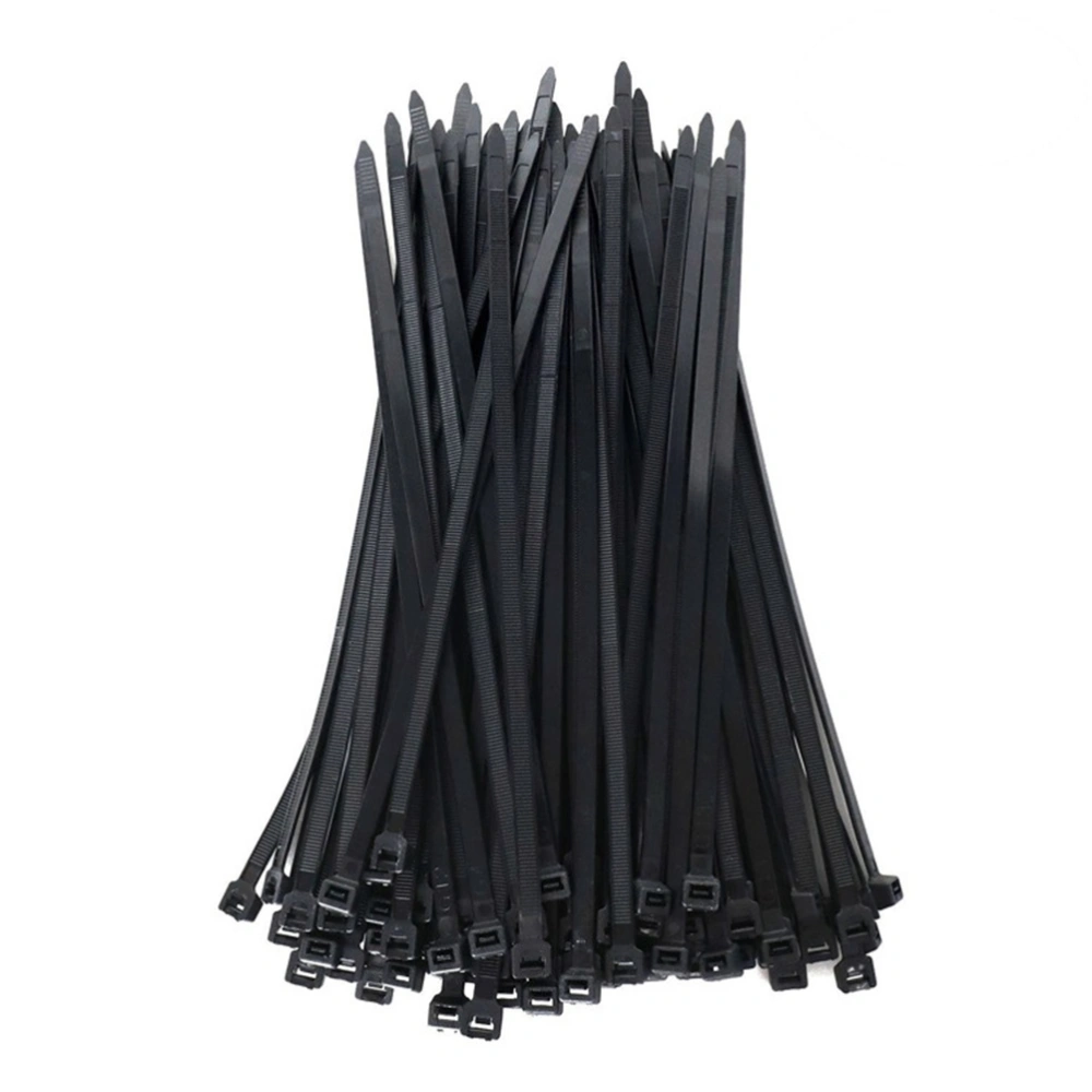 250 Pcs Strong Nylon Self-Locking Cable Ties Plastic Binding Tape for Cable (Black)