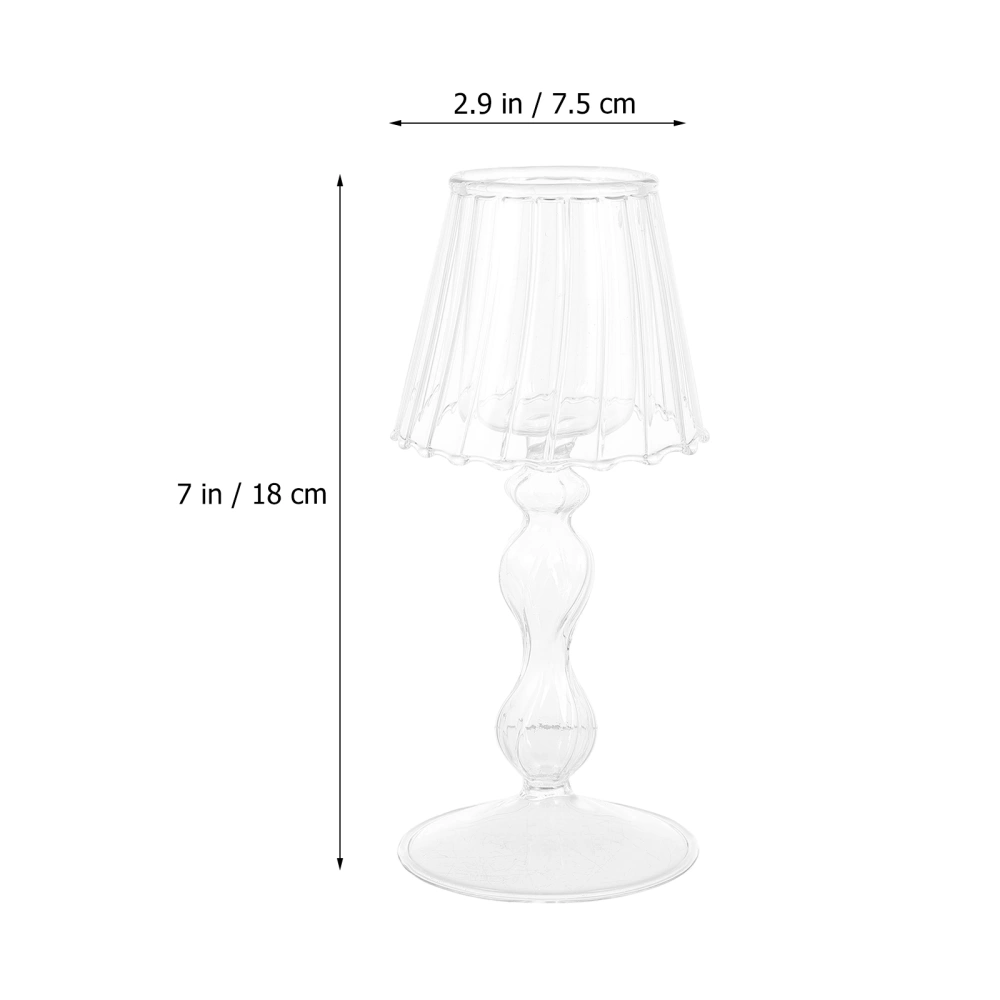 Crystal Glass Tea Light Candle Holder Candlestick For Wedding Party Holiday