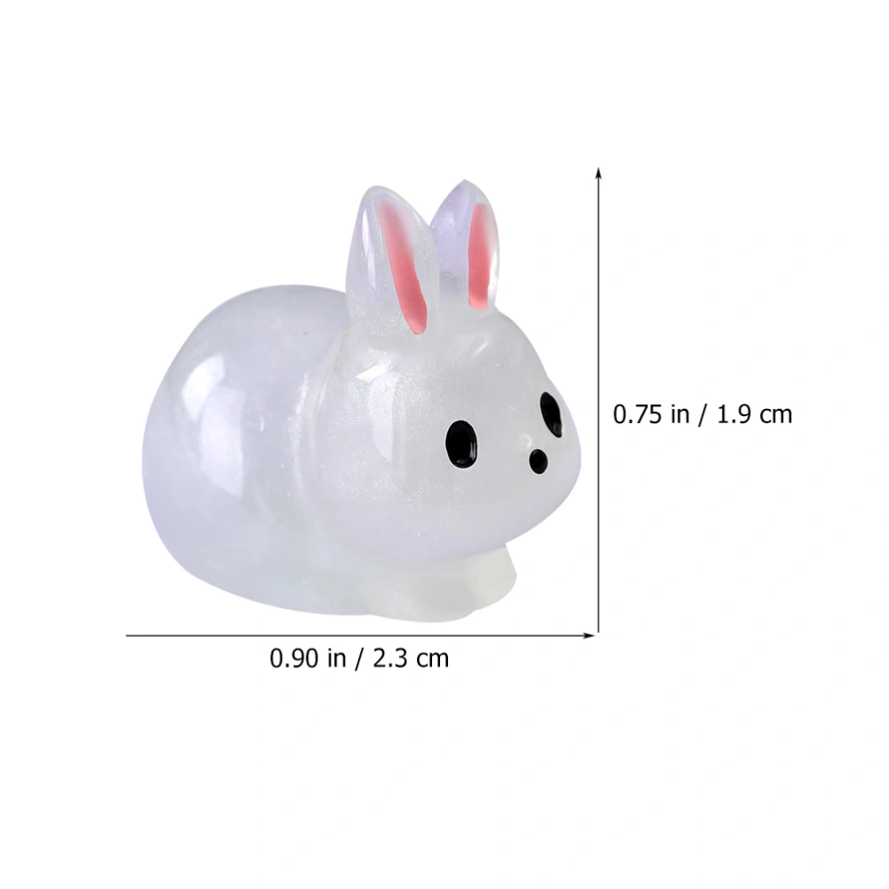 20pcs Glow in the Dark Bunny Figurines Glow in the Dark Rabbit Figurines Rabbit Decorations