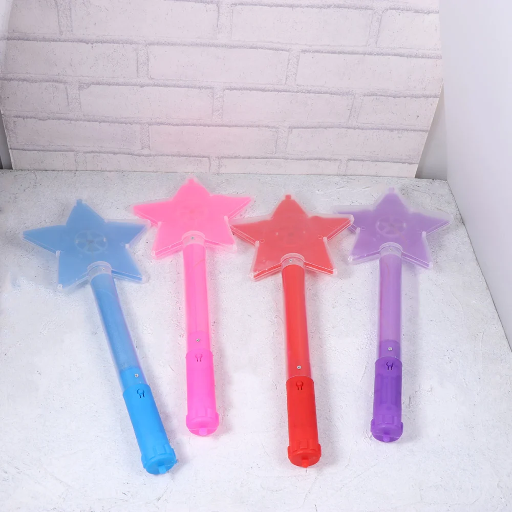 4 pcs LED Five Point Star Design Glow Stick Glow Toy for Vocal Concert Party Use (Random Color)