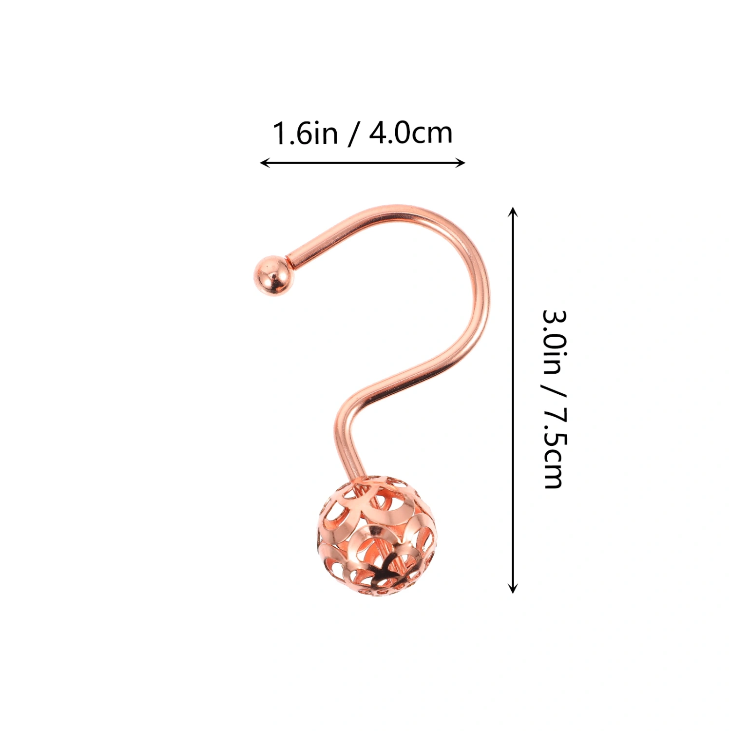 12 Pcs Sturdy Shower Curtain Hooks Curtain Fixing Accessories Iron Plating Hooks