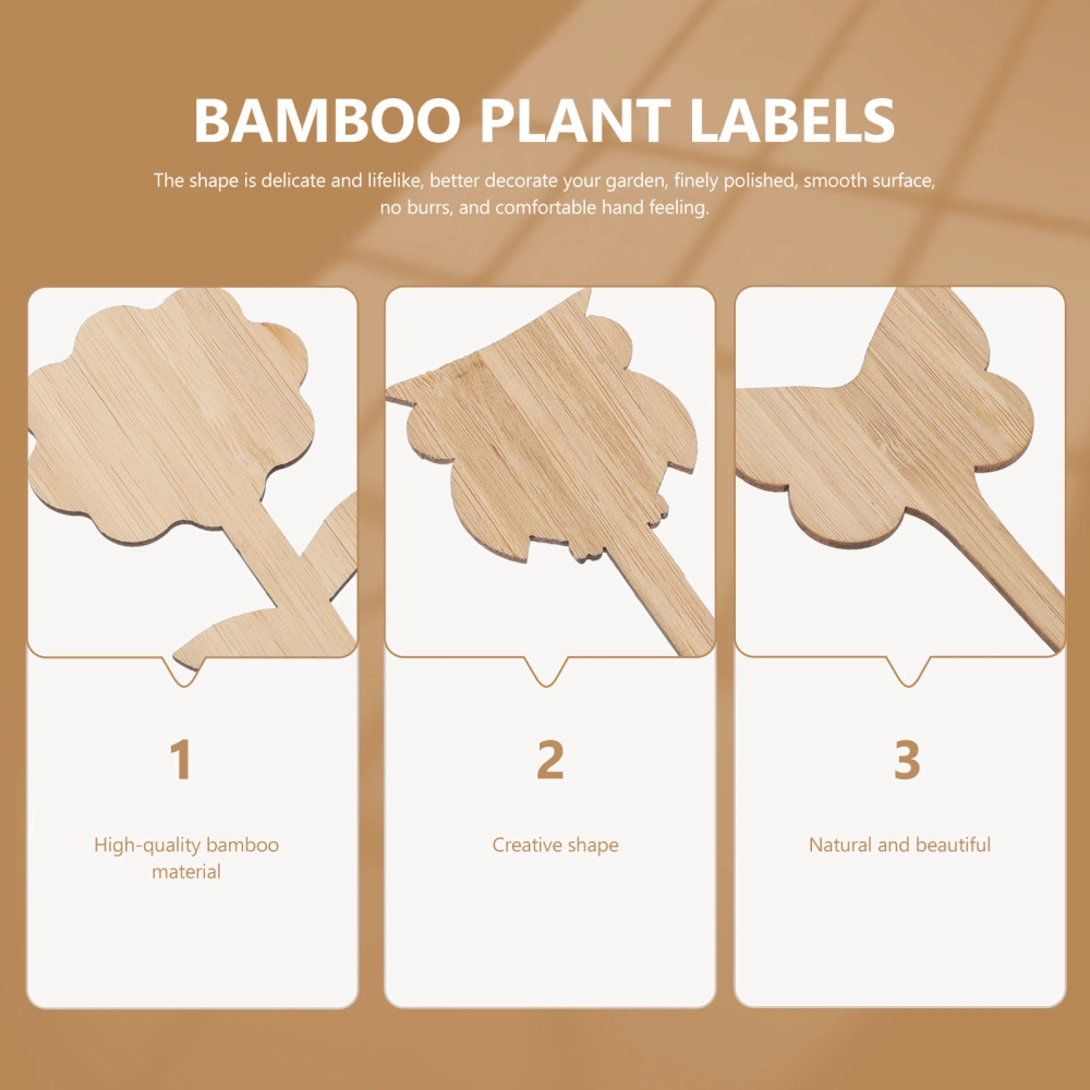 60Pcs Bamboo Plant Labels Garden Markers Plant Classification Signs Decorations