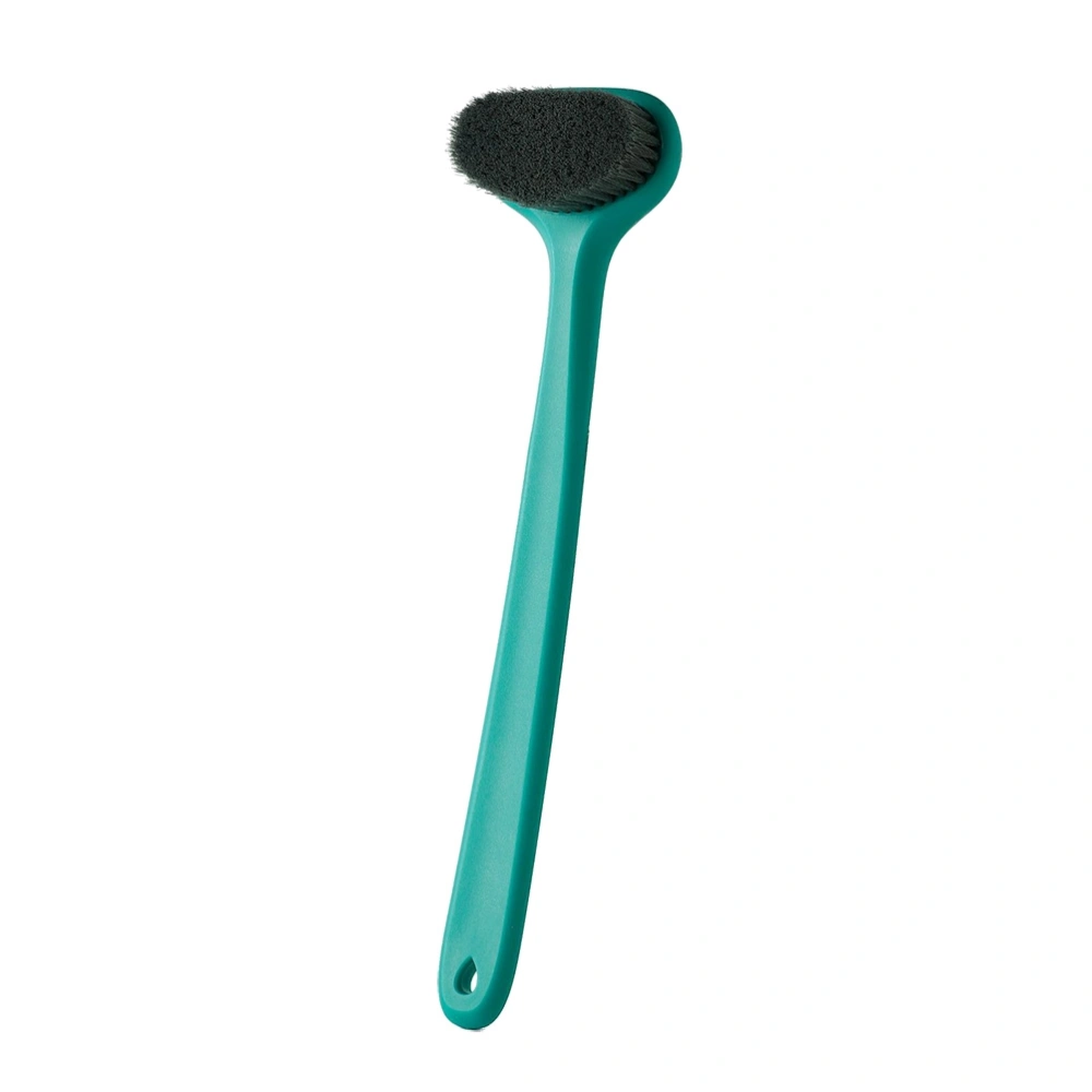 Bath Body Brush Long Handled Brush Exfoliating Back Scrubber Shower Brush (Green Handle with Grey Bristle)