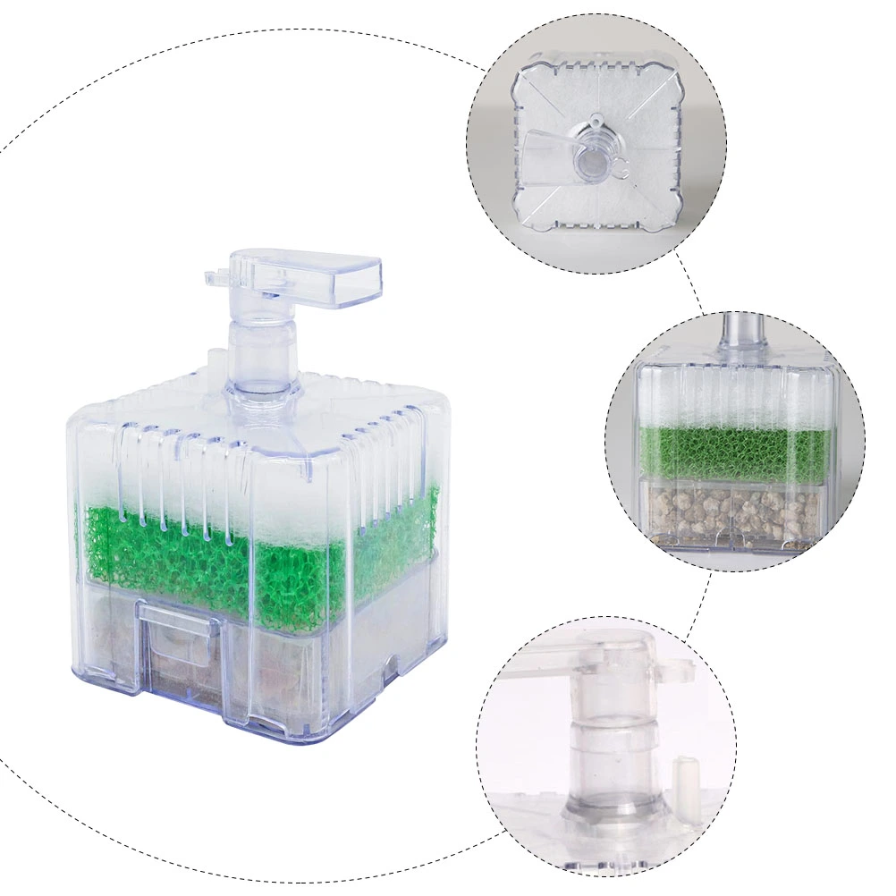 1pc Professional Fish Tank Filter Corner Filter Activated Sponge Ceramic Filter