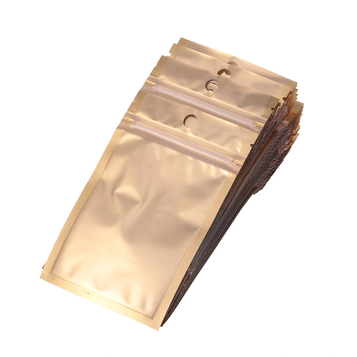 150PCS/Set Matte Aluminized Zipper Zealed Bag Matte Aluminum Foil Bag Headphone Storage Bag(Golden+Silver)