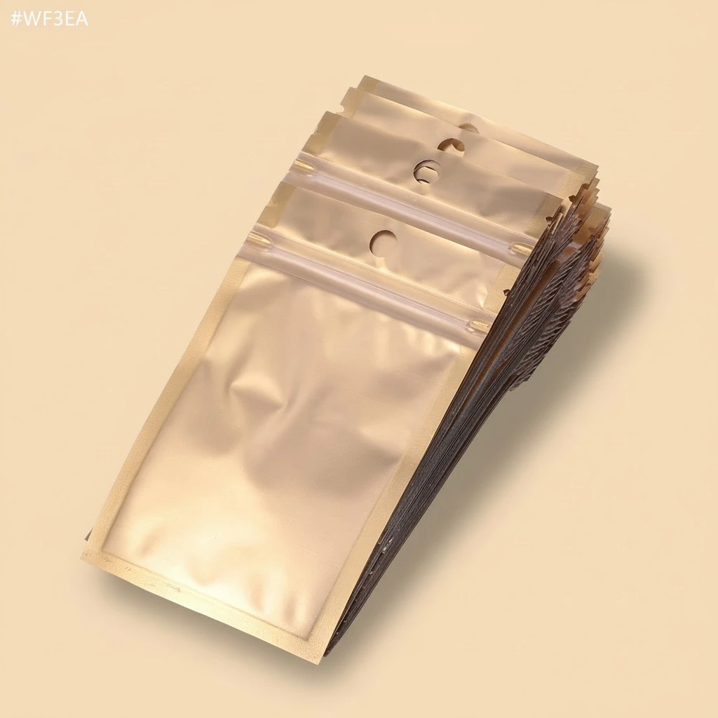 150PCS/Set Matte Aluminized Zipper Zealed Bag Matte Aluminum Foil Bag Headphone Storage Bag(Golden+Silver)