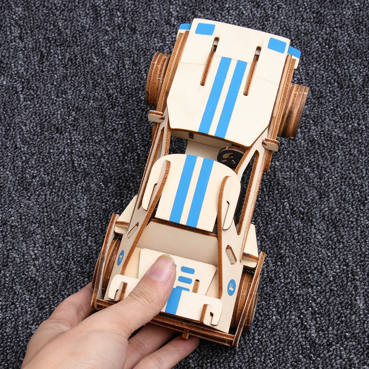 1pc 3D Wooden Three-dimensional Puzzle Board DIY Simulation Model Ferrari Car Shape DIY Puzzles for Kids Children