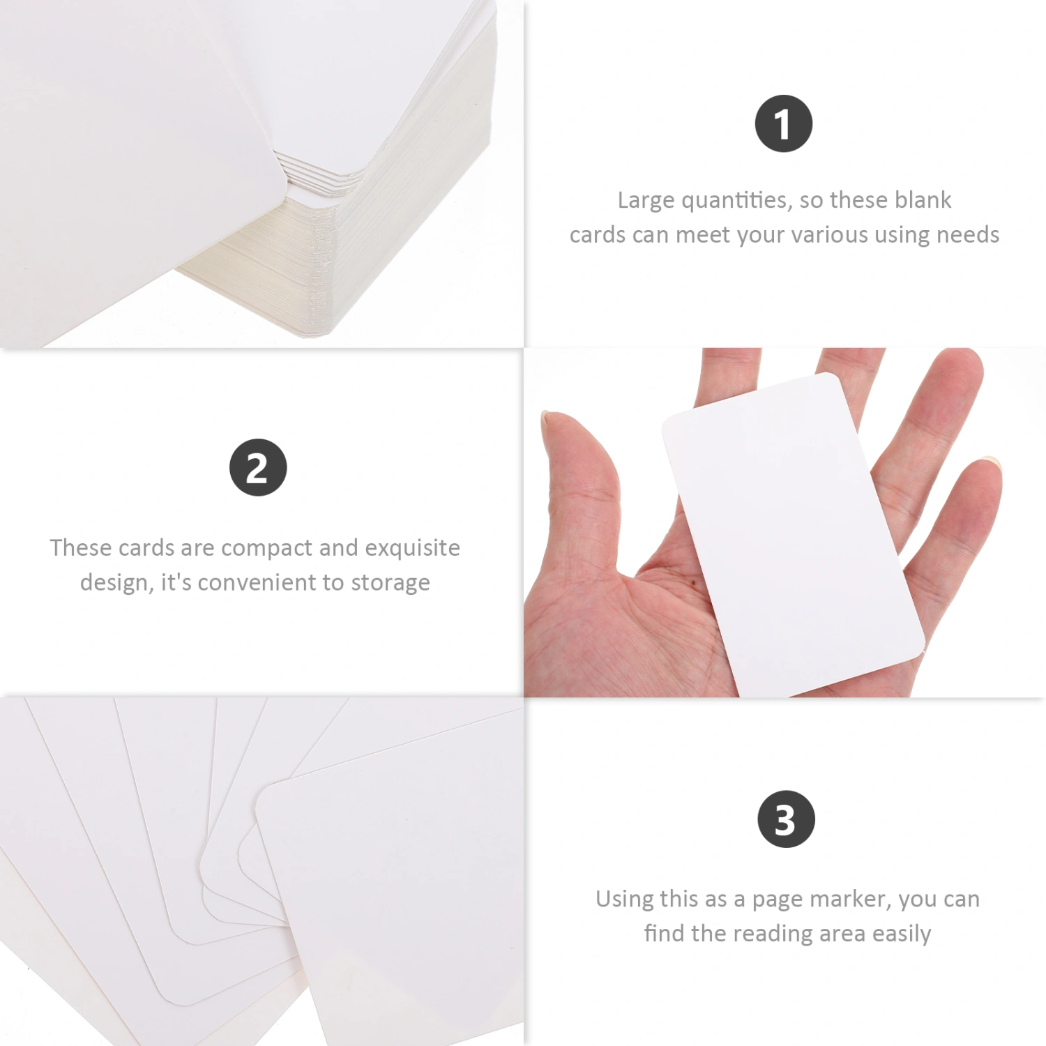 200pcs Blank Card Diy Pure-color Paper Cards Vocabulary Card Paper Postcard