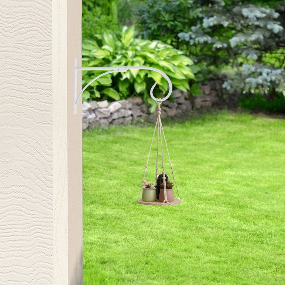 1Pc Wall-mounted Flower Rack Modern Balcony Hanging Hook Flowerpot Stand Pendant