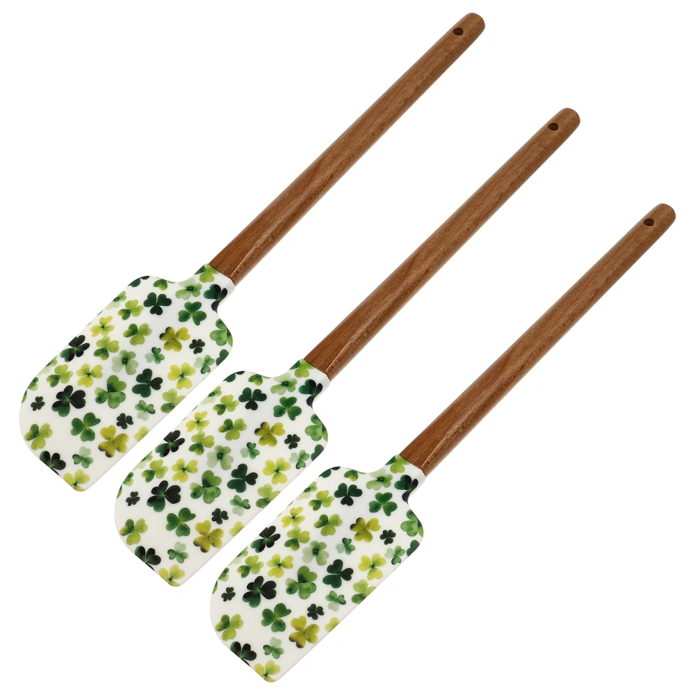 3pcs Saint Patrick's Day Themed Printing Scraper Cake Scrapers Cream Spreader