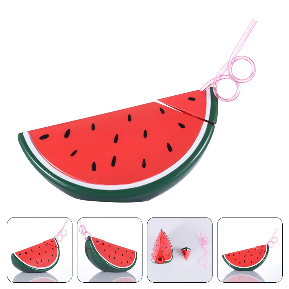 Household Straw Cup Multi-function Drink Cup Convenient Watermelon Cup Drink Accessory