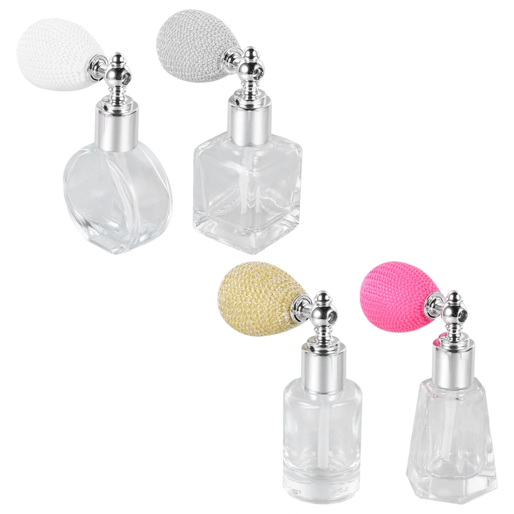 4Pcs Perfume Atomizers Glass Spray Bottles Essential Oil Bottles (Random Style)