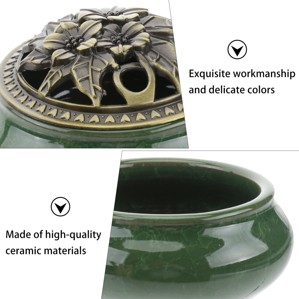 Incense Burner Ornament Retro Style Ceramic Censer Adornment Home Adornment