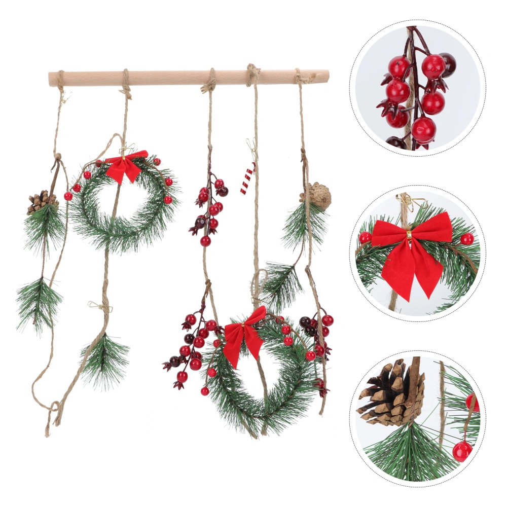 1Pc Christmas Hanging Decor Xmas Door Pendant Christmas Wooden Hanging Ornament