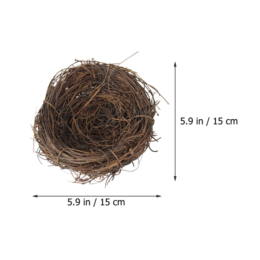 4pcs Imitation Bird Nest Decorative Fake Bird Nest Ornament Photography Prop