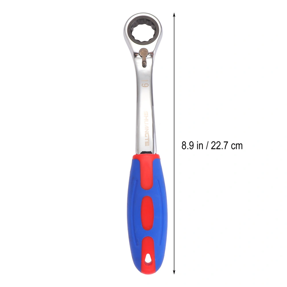 19MM Two-way Ratchet Quick-Release Easy to Use Tooth Round Head Ratchet Wrench