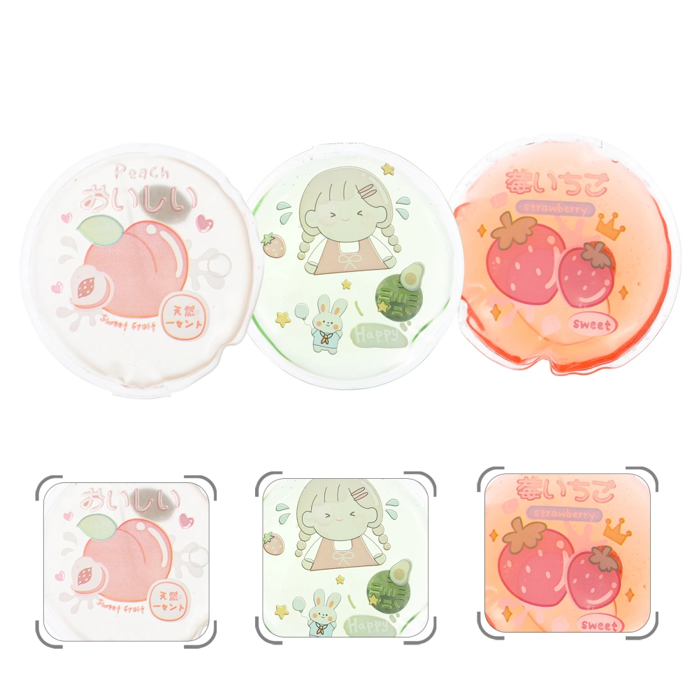 3pcs Winter Warm-fitting Fast Self-Heating Handbag Reusable Gel Hand Warmer (Assorted Color)