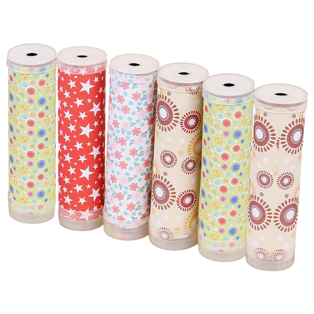 6Pcs DIY Making Materials Colorful Hand Made Kaleidoscope Material Kits (Random Color)