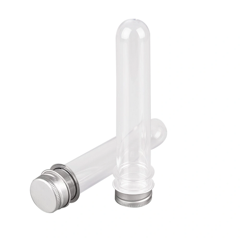 10pcs 40ml Clear Plastic Test Tubes with Caps Multi-function Separation Bottle Candy Cosmetic Travel Lotion Containers Tube