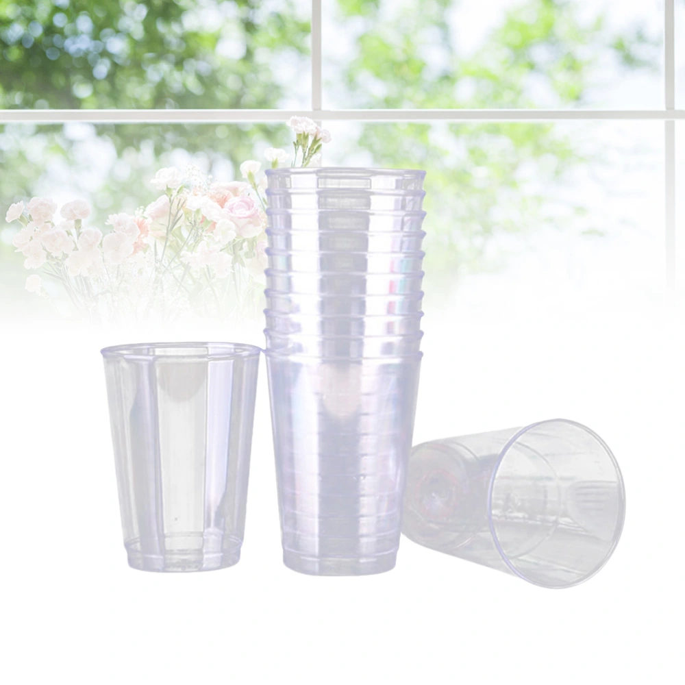 20 Pcs 8OZ 250ML Disposable Transparent Hard Plastic Tasting Cups Thicken Drinking Cups Tumblers for Wedding Party