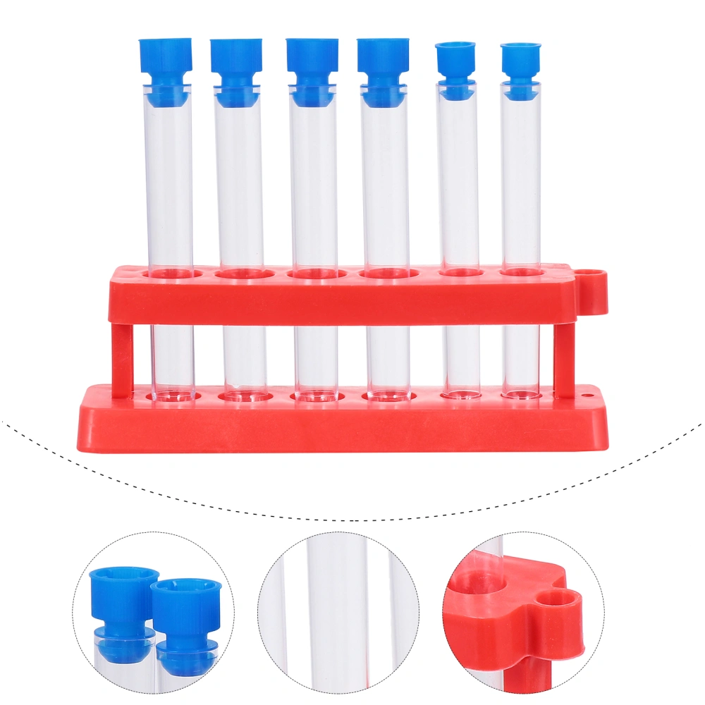 3 Sets Experimental Test Tubes Plastic Test Tube Racks Professional Supply