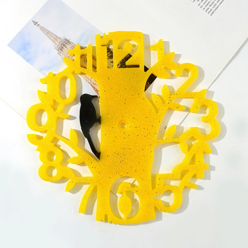 1 Set Woodpecker Clock Mold DIY Silicone Clock Manual Timepiece Mold Kit