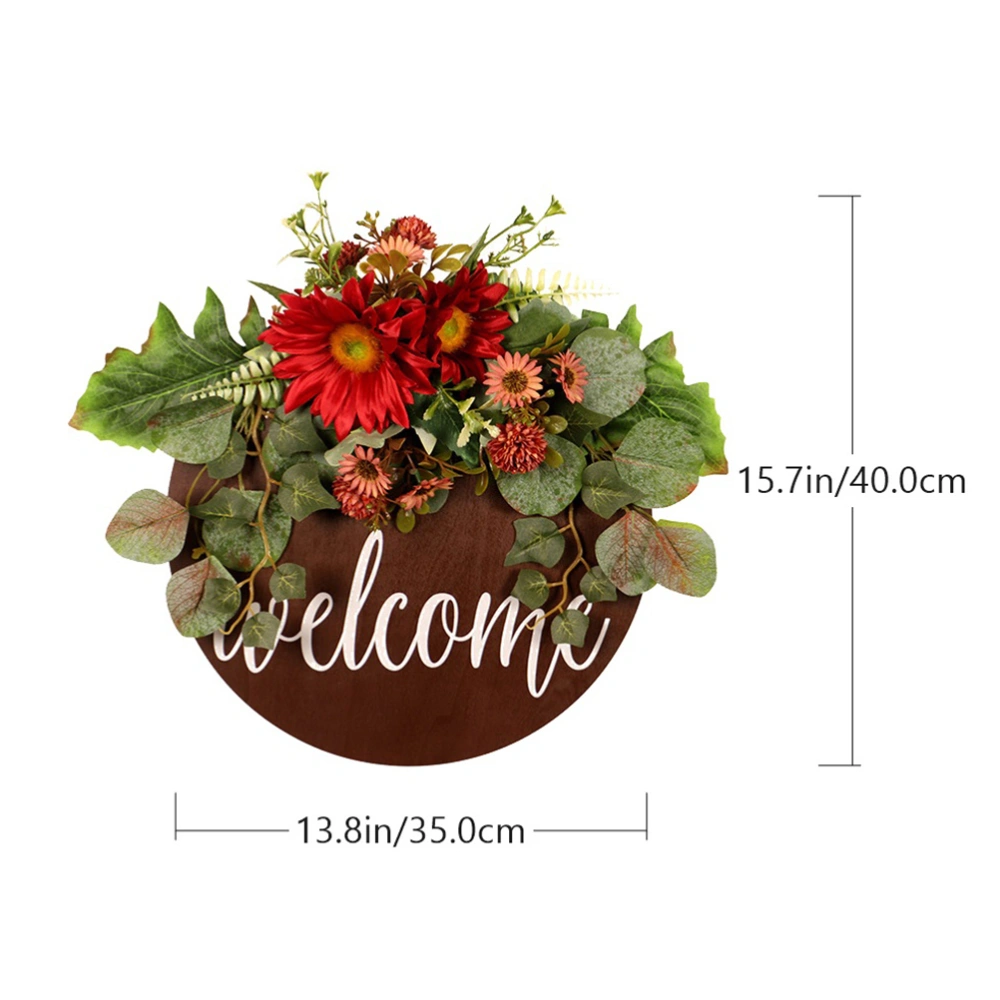 1Pc Thanksgiving Day Wreath Decorative Hanging Garland Wedding Adornment