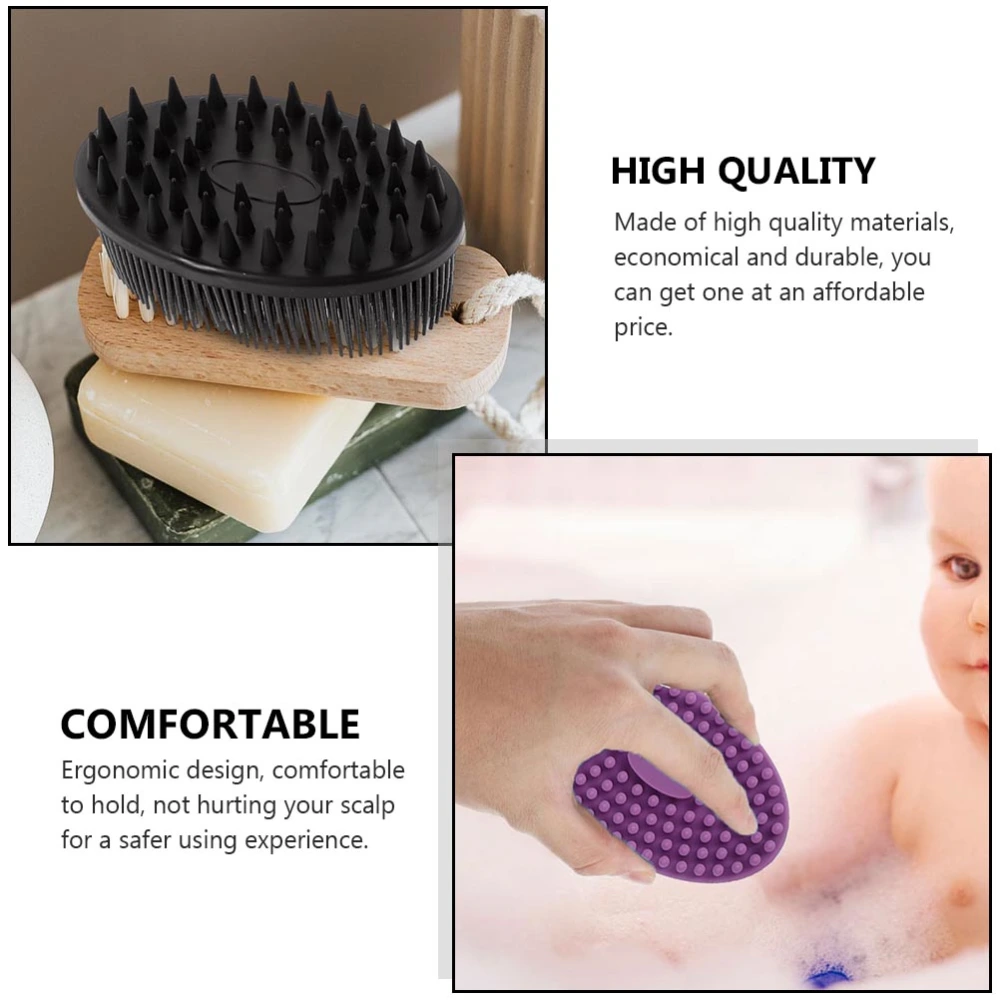 2pcs Two-sided Hair Washing Massage Brushes Children Bath Cleaning Brushes