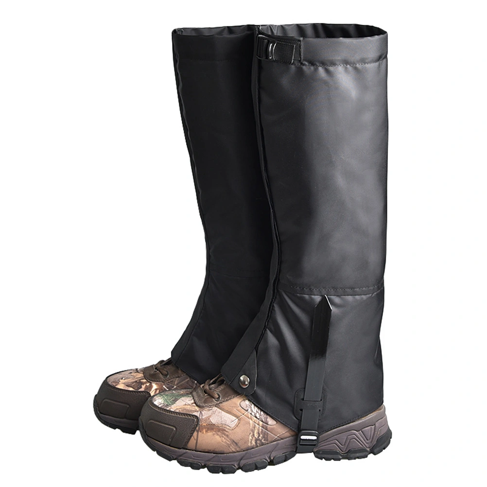 Outdoor Wear-resistance Gaiters Outdoor Larger Hiking Gaiters Lightweight Gaiters Adjustable Foot Covers for Hiking Mountain Climbing - XL (Black)