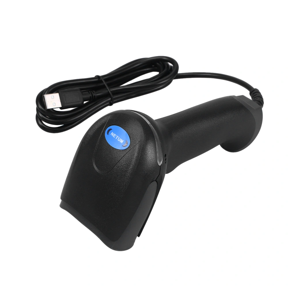 USB Barcode Reader Portable  Bar Code Scanner Handheld Barcode Scanner Automatic Scanning Pos Scanner for Retail Supermarket Warehouse (Black)