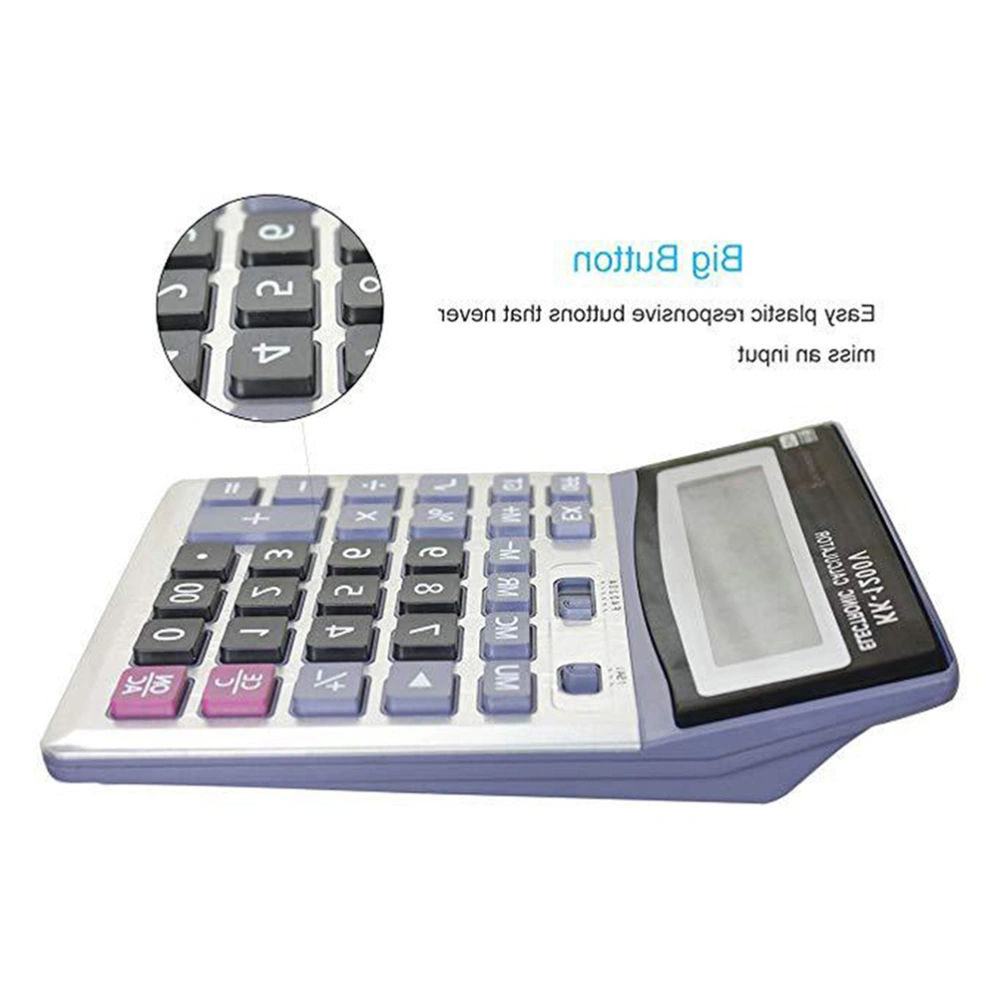 12 Digits Electronic Calculator Portable Solar Calculator without Battery for Financial Office