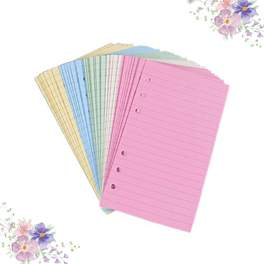 3 Sets of Loose-Leaf Papers Notebook Papers Colorful Papers for Home Store (A6 Horizontal Pattern)