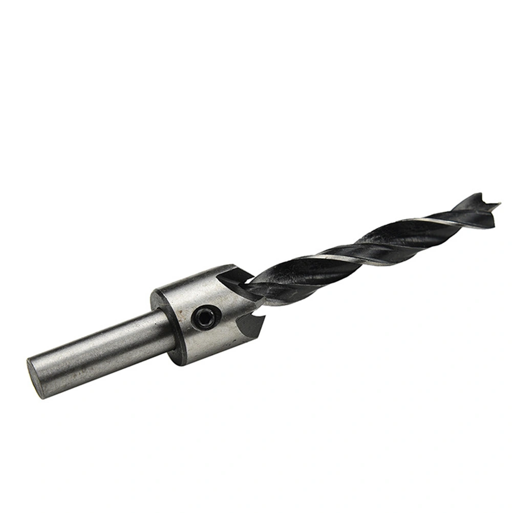 7pcs High-speed Steel Three-point Countersink Chamfer Tool Deburring Tool Set with Wrench for Drilling