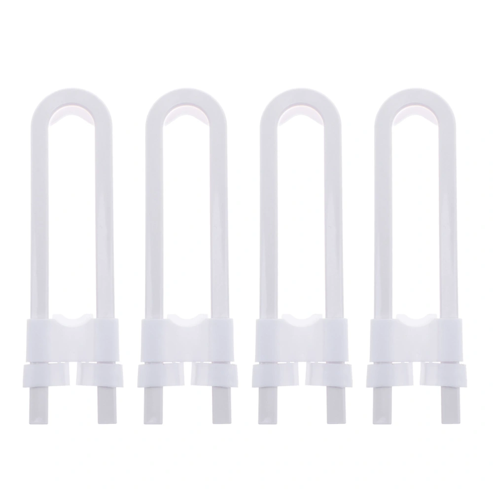 10pcs Child Safety Cabinet Latches For Baby Safe Closet Kitchen Door U-Shaped Lock (White)