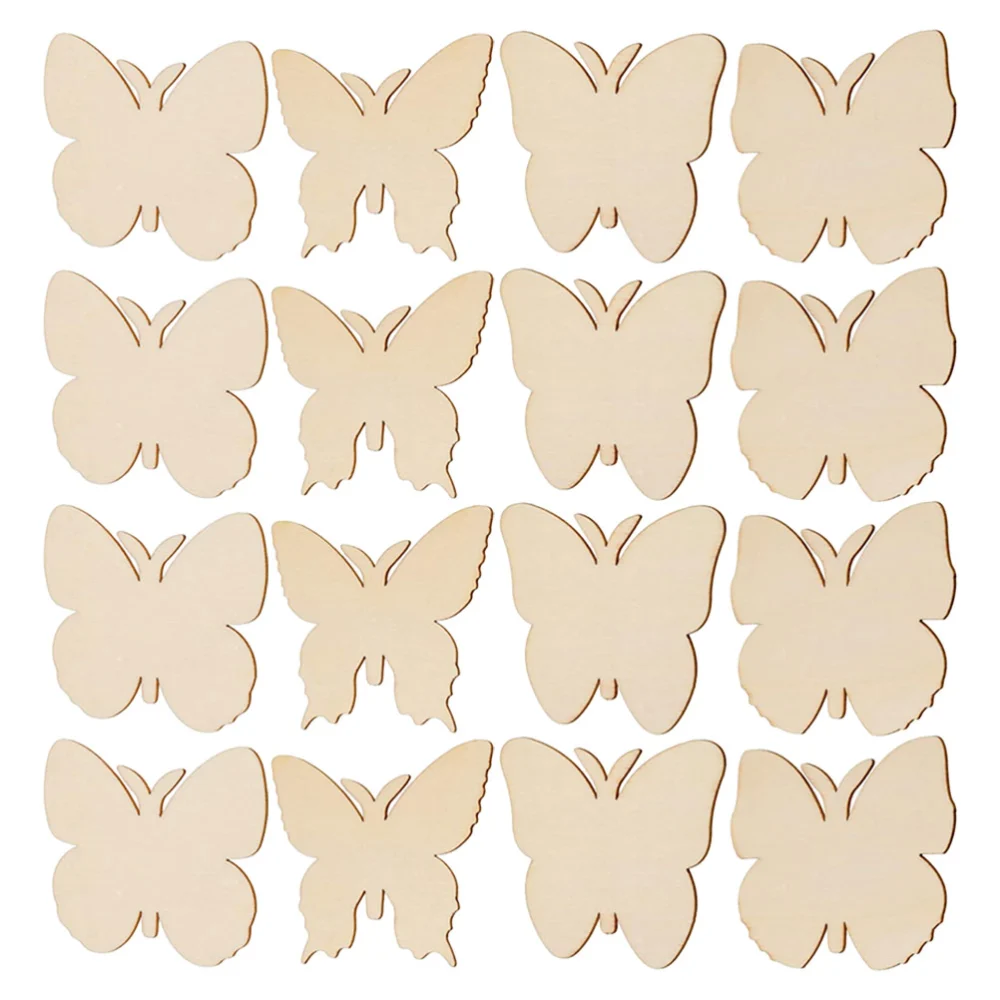 40Pcs Unfinished Wood Chips DIY Crafts Hanging Decors DIY Party Pendants