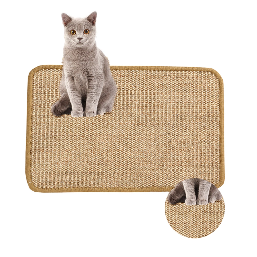 30x40cm Durable Cat Sisal Grinding Claw Mat Cat Funny Scratcher Pet Supplies