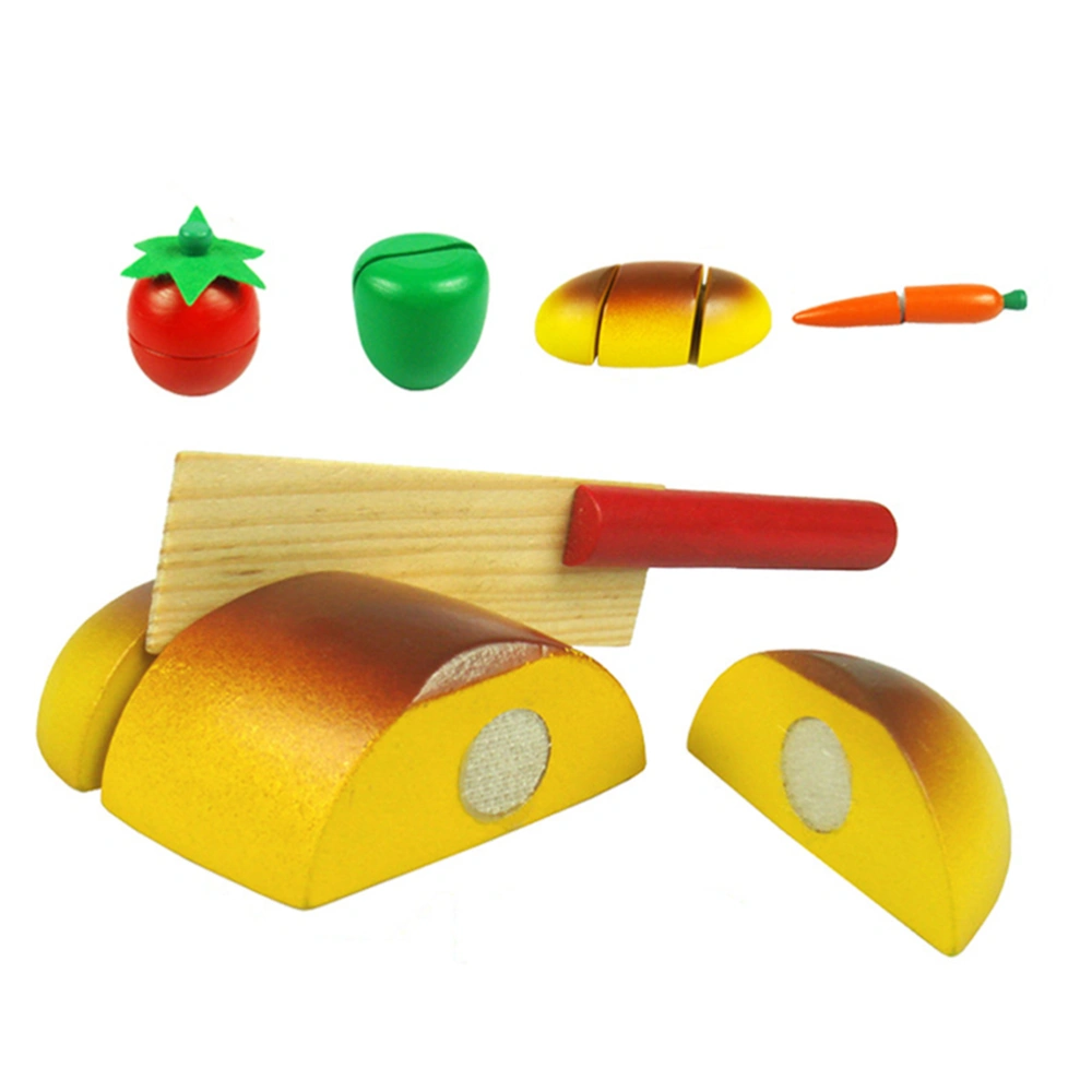 Plastic Cutting Fruit Vegetable Bread Cutting Food Set Kids Role Play Toy Gift