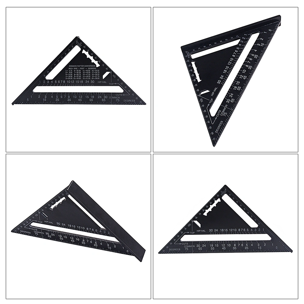 Aluminum Alloy Square Protractor Miter Framing Tri-square Line Scriber Guide Measurement Meter Square Carpenter Ruler