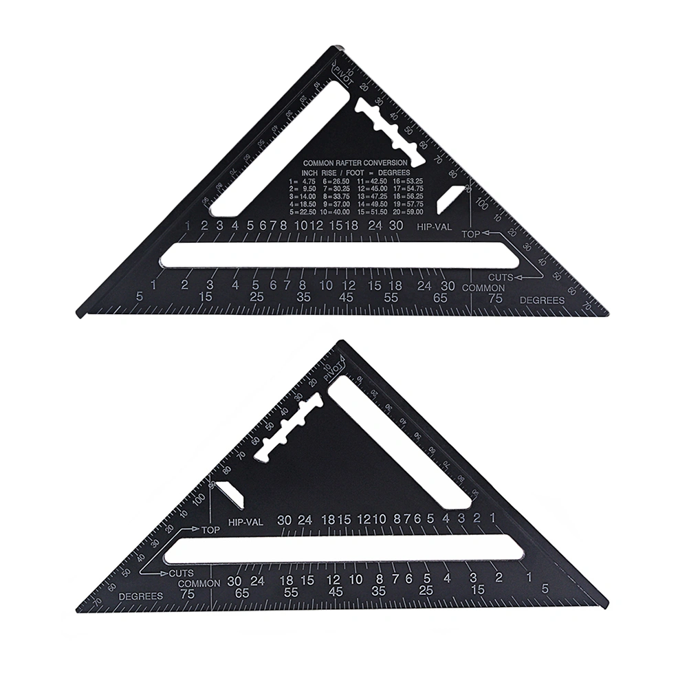 Aluminum Alloy Square Protractor Miter Framing Tri-square Line Scriber Guide Measurement Meter Square Carpenter Ruler
