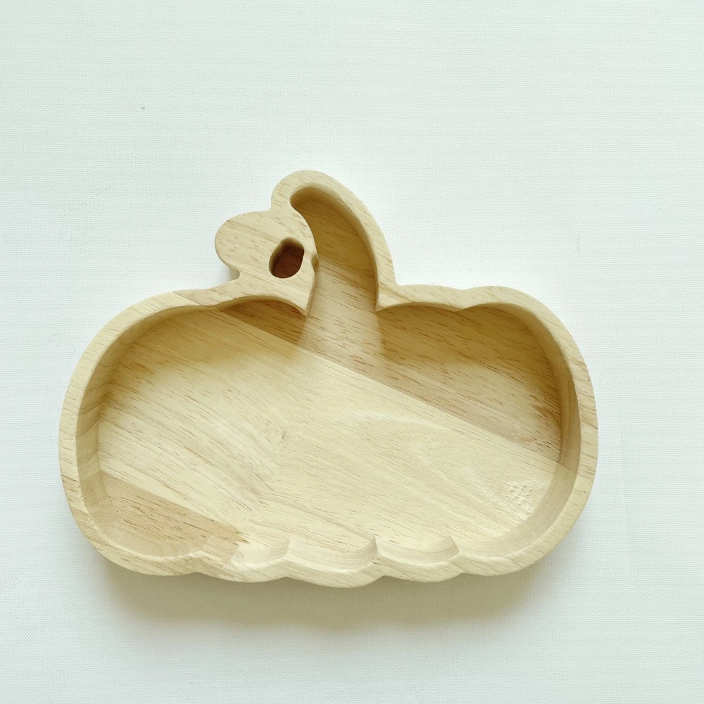 Wooden Snack Tray Halloween Pumpkin Shaped Dessert Dried Fruit Plate Serving Tray