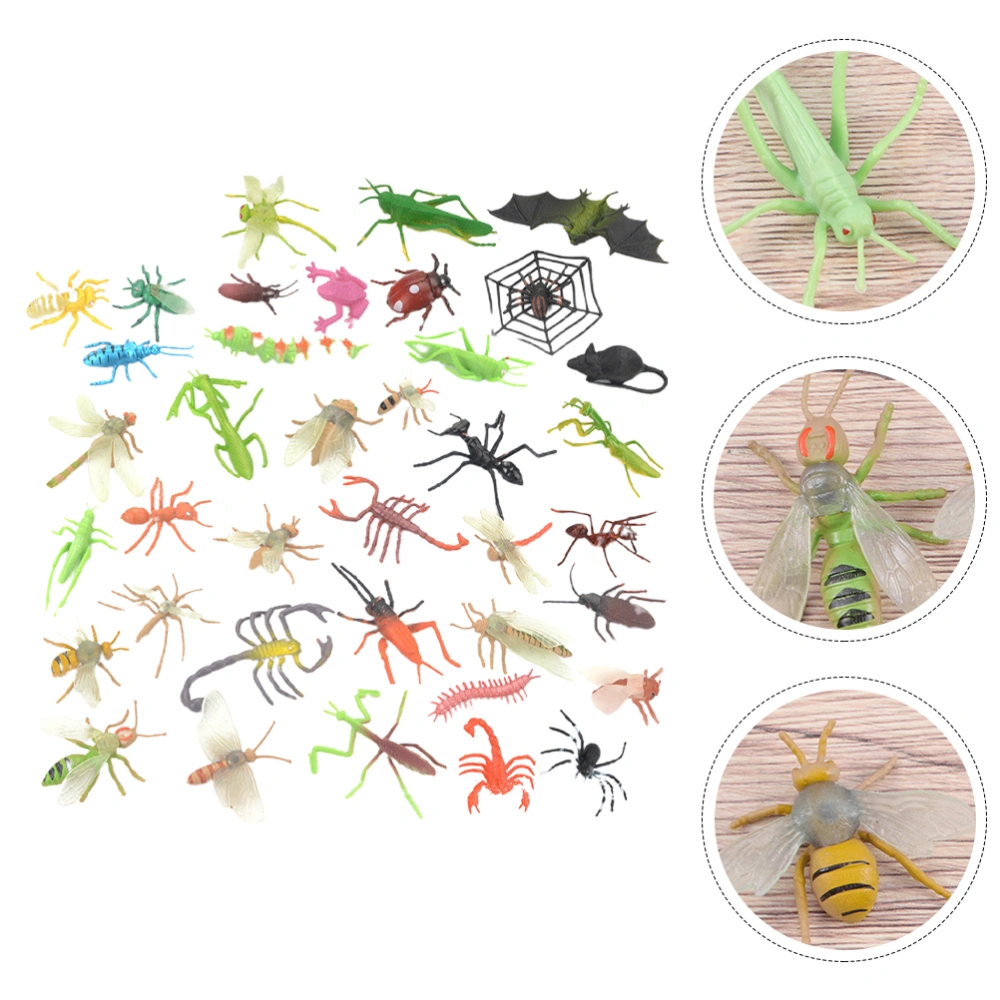 39pcs Fake Bugs Toy Mini Realistic Insects Toys Kids Toddlers Educational Toys