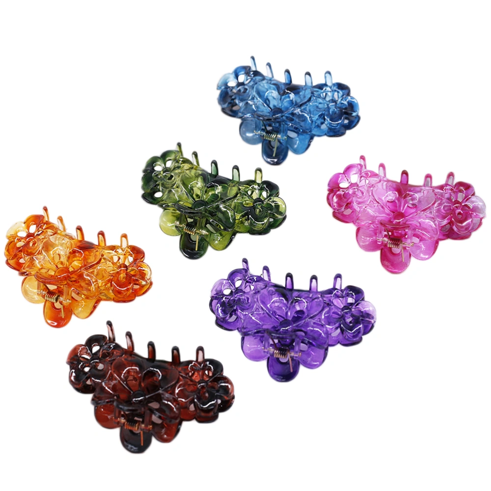 12 Pcs Ladies Plastic Jaw Clips Large Octopus Clip Hair Claws Hair Clip Hairpins Headwear Hair Accessories No-slip Grip Colorful Resin Grab Clip (Mixed Color)