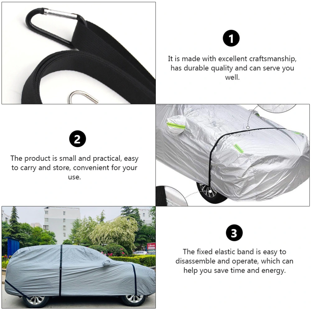 2pcs Practical Car Cover Straps Windproof Elastic Rope Protective Fixing Rope