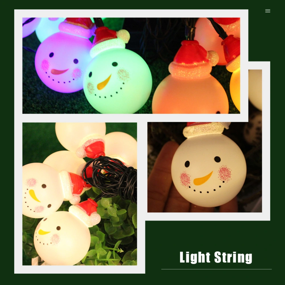 1Pc LED Christmas Snowman String Light Household Xmas Tree Decorative Light