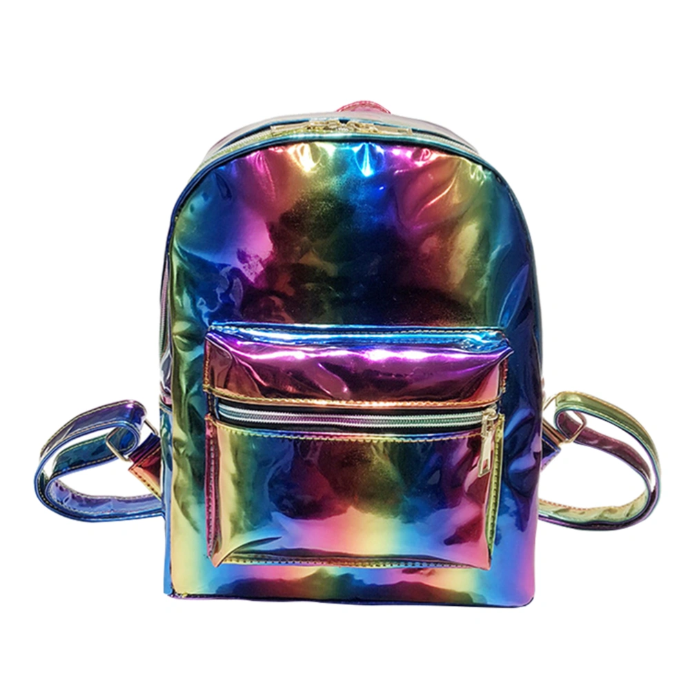 1PC Multifunctional Backpack Shiny Satchel Bookbag Fashion Iridescent Storage Bag for Student Outdoor