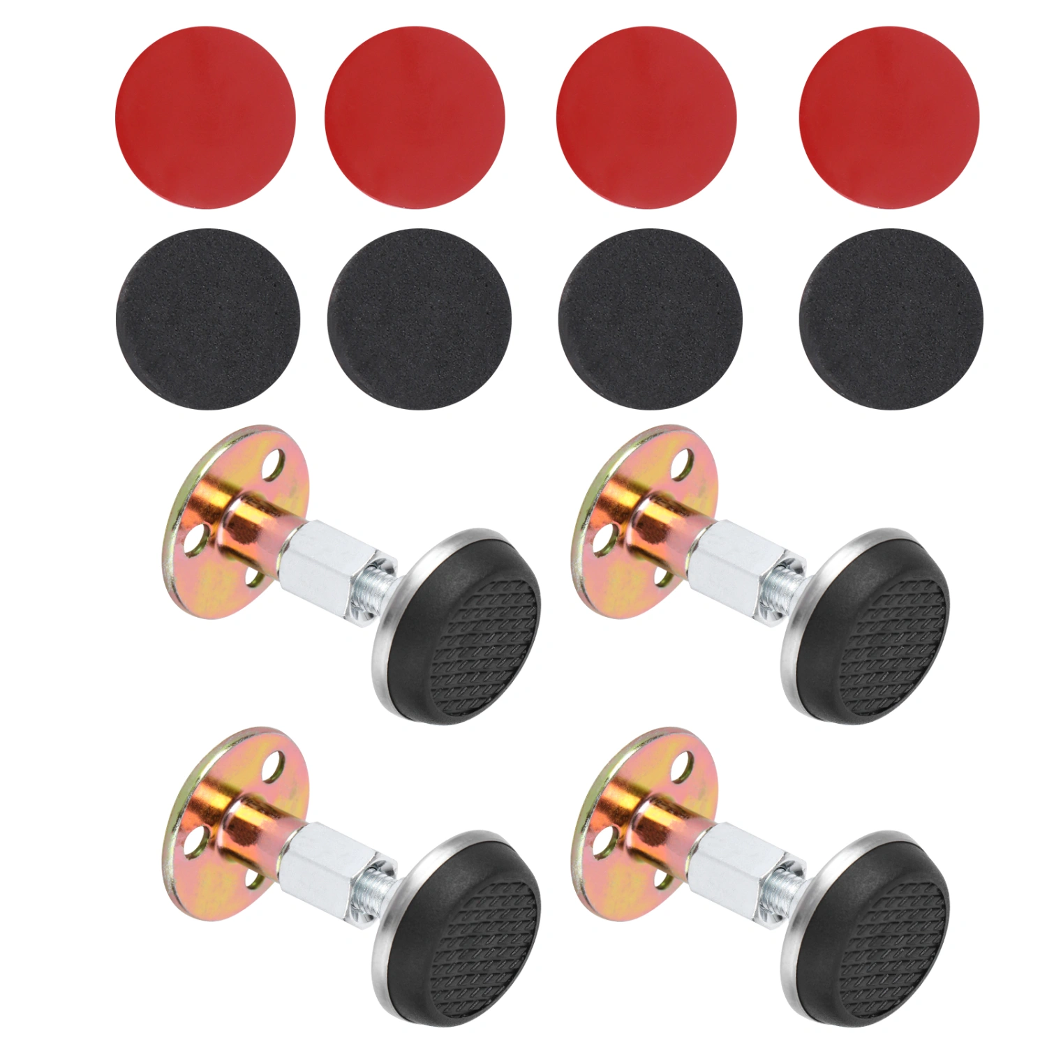 4pcs Metal Bedside Fixator Anti-sloshing Actuator Adjustable Wall Stabilizer