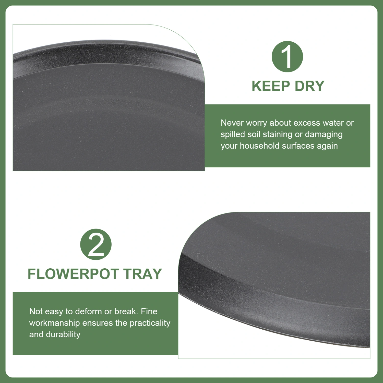 4pcs Flower Pot Trays Flowerpot Bottom Water Trays Round Shape Flowerpot Base
