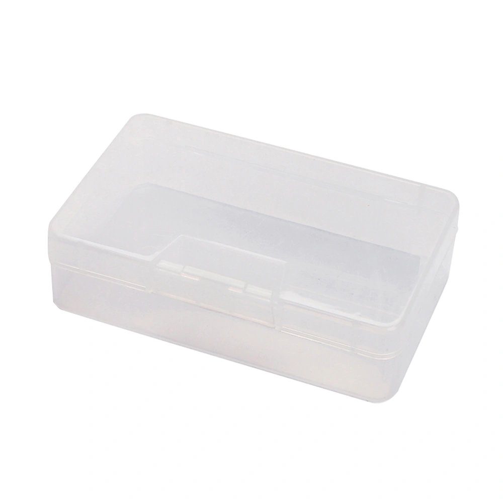 1 Pc White Plastic Storage Box Clear Square Display Case Jewelry Storage Boxes Desktop Organizer