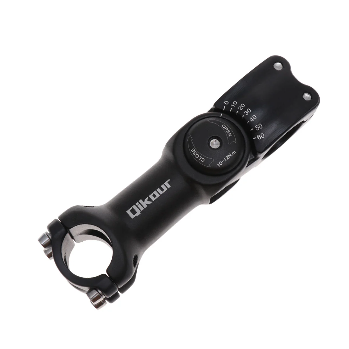 Aluminum Alloy Adjustable Angle Bike Handlebar Stem Handlebar Extension Riser Bike Cycling Parts 25.4 x 110 (Black)